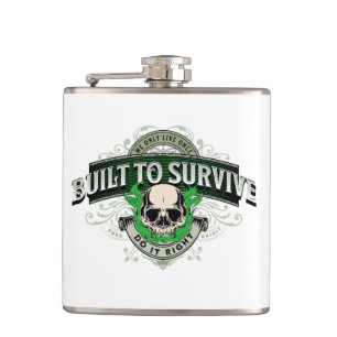 Designed To Survive Make The Right Inspiring Quote Hip Flask