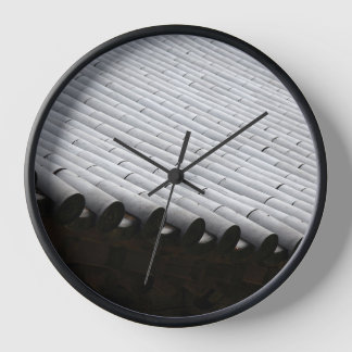 Designed with a photograph of South Korea, Black W Clock