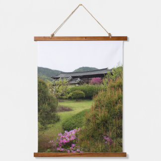 Designed with a photograph of South Korea, Vertica Hanging Tapestry