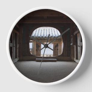 Designed with a photograph of South Korea, White W Clock
