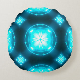 Designer abstract background with glowing individu round pillow