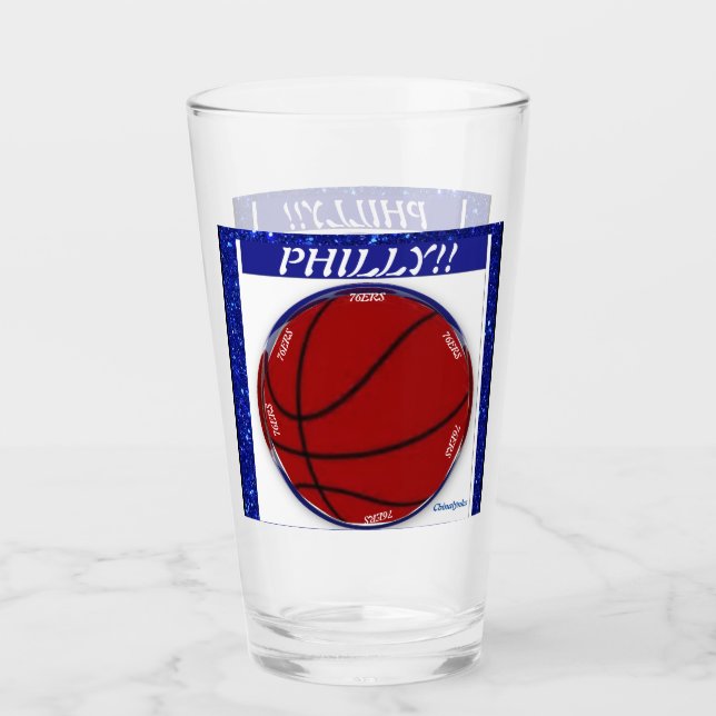 DESIGNER BASKETBALL GLASS CUP (Front)