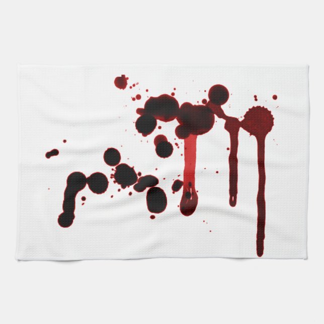 Designer Blood Splatter Kitchen Towel (Horizontal)