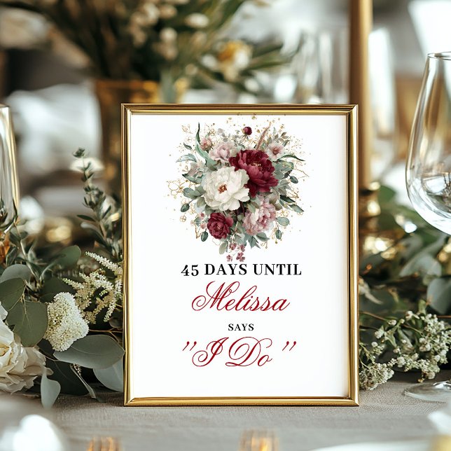 Designer Blush Burgundy Dais Until I Do Sign (Designer Blush Burgundy Dais Until I Do Sign)