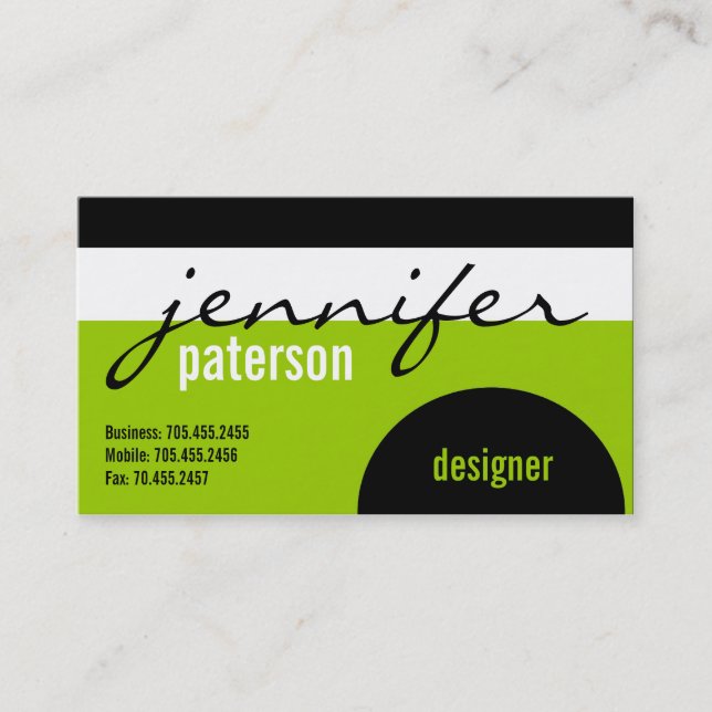 Designer Business Card (Front)
