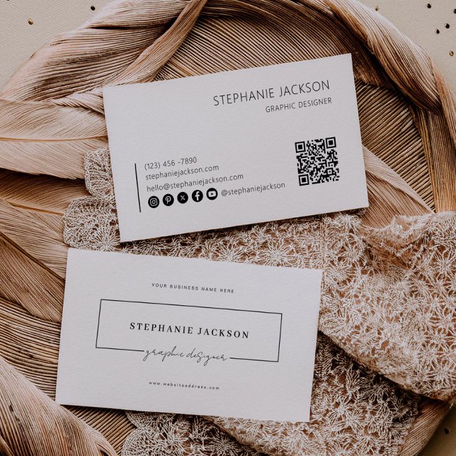 Designer Business Card  Scan QR Code (Creator Uploaded)