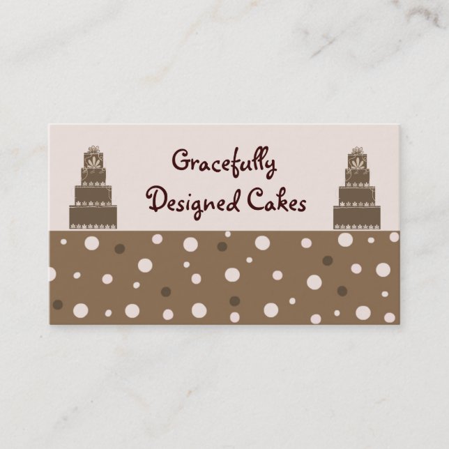 Designer Cakes and Little Dots Business Card (Front)