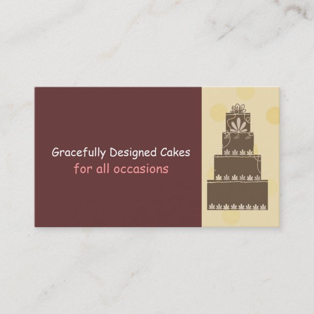 Designer Cakes/Baking Business Card (Front)