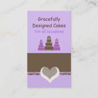 Designer Cakes/Baking - Purple Business Card
