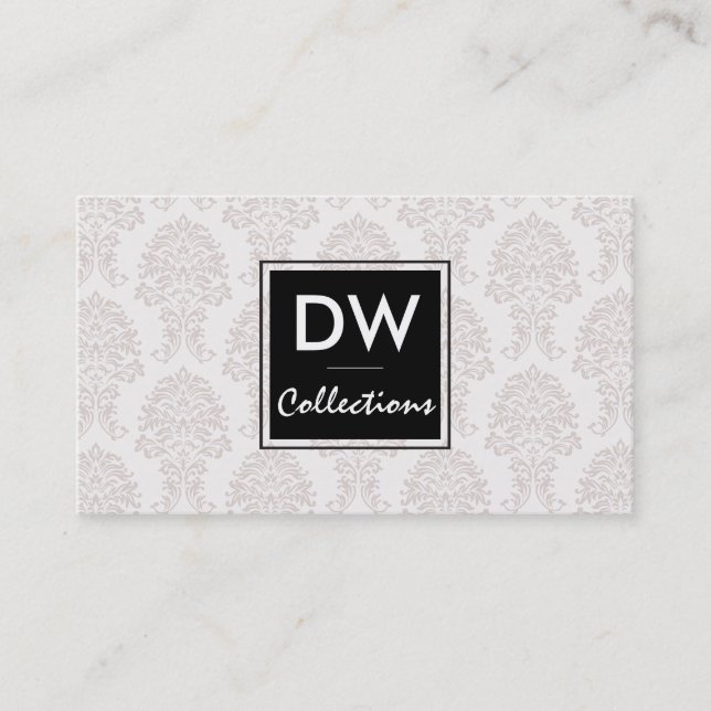 Designer Collections | Damask, Exquisite Business Card (Front)