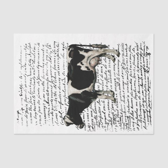 Designer Cow decoupage Tissue Paper (Front)