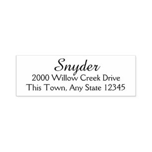 Designer Custom Text Address Self-inking Stamp