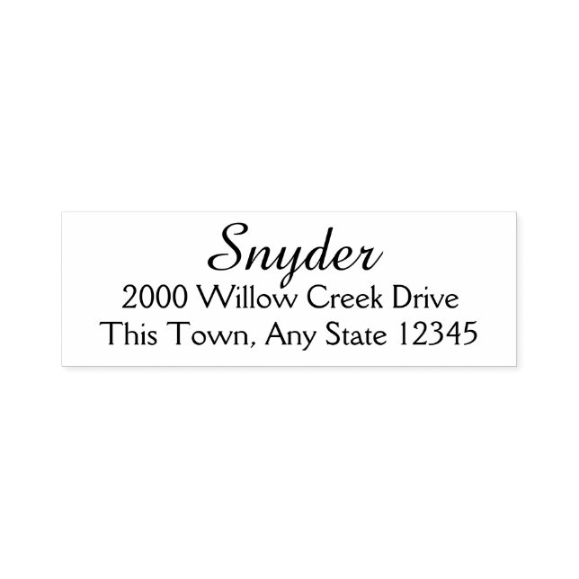 Designer Custom Text Address Self-inking Stamp (Design)