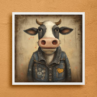 Designer Dairy Vest- Funny cow in a costume