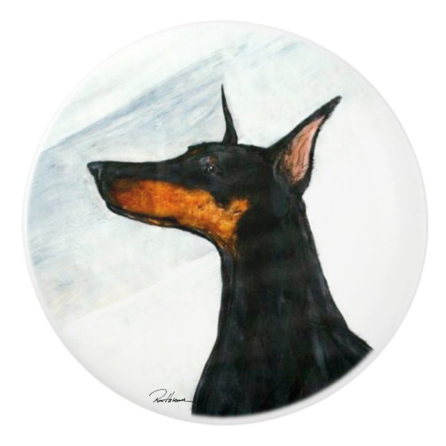 Designer Dog Ceramic Knob (Front)