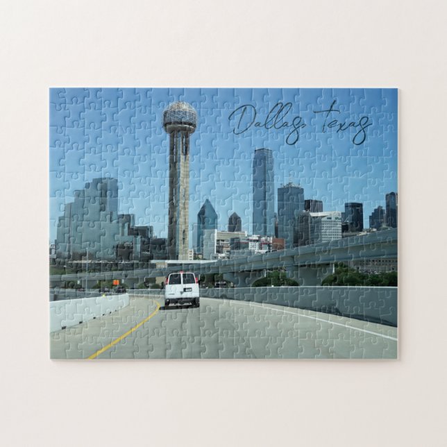 Designer Downtown Dallas Texas Jigsaw Puzzle (Horizontal)