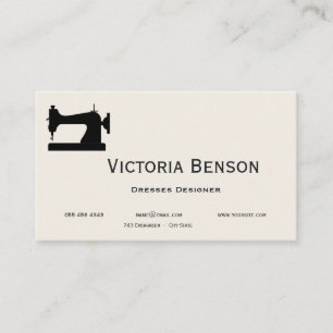 Designer dresses business card