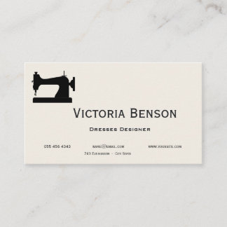 Designer dresses business card