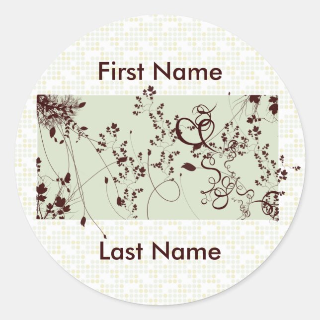Designer Envelope Seal Sticker Template (Front)