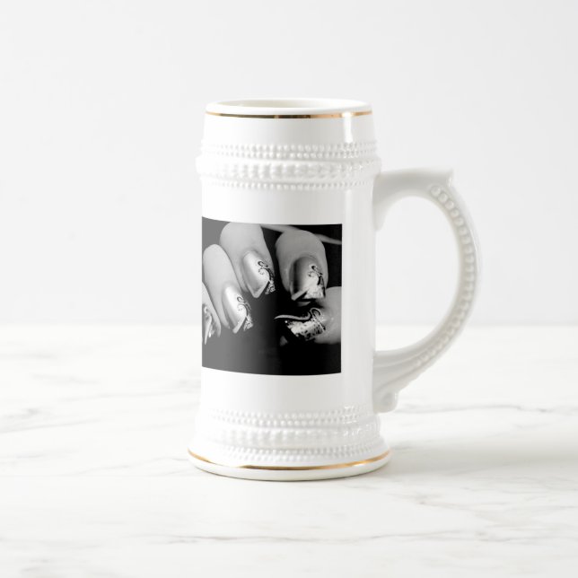 Designer Fingernails Beer Stein (Right)