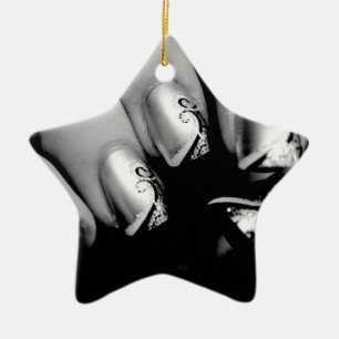 Designer Fingernails Ceramic Ornament