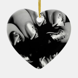 Designer Fingernails Ceramic Ornament