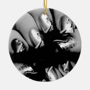 Designer Fingernails Ceramic Ornament