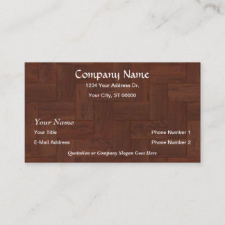 Designer Flooring Wood Tile Business Cards