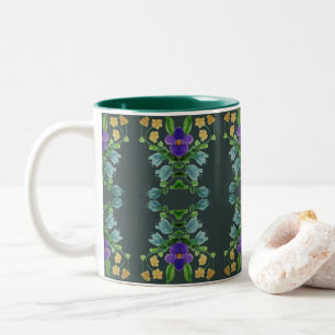 Designer Flowered Coffee Mug