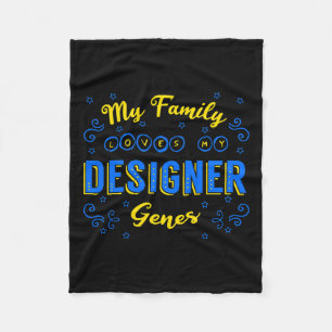 Designer Genes Down Syndrome Awareness Chromosome Fleece Blanket