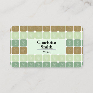 Designer green personalized Business Card