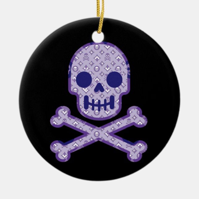 "Designer Halloween Ceramic Ornament (Front)