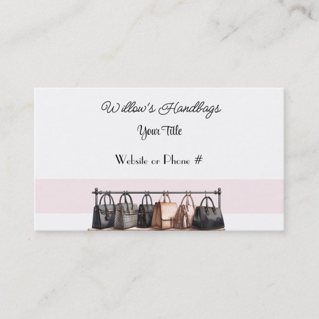  Designer Handbags Business Card (Front)