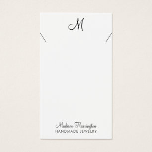 Designer Jewellery Necklace Script Display Card