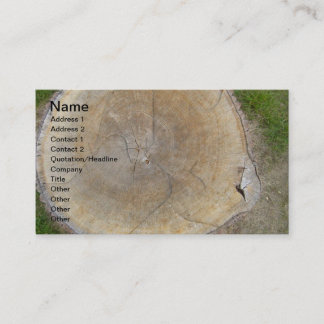 Designer Landscaping Stump Removal Business Cards