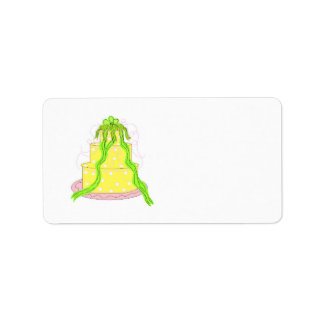 Designer Lemon Cake Label