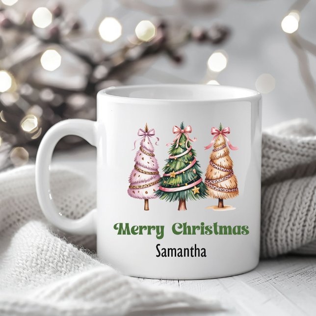 Designer Leopard Christmas Trees Personalized Mug (Designer Leopard Christmas Trees Personalized Mug)