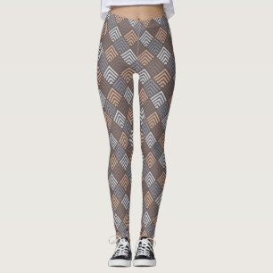 Designer Multi- Beige Diamond Leggings