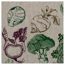 Designer Natural Linen with The Vegan Food Print