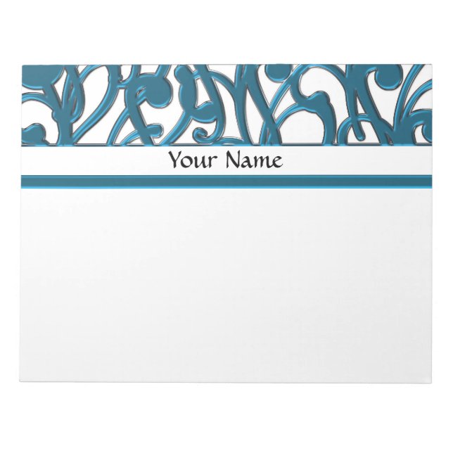 Designer Personalized Notepad Template (Front)