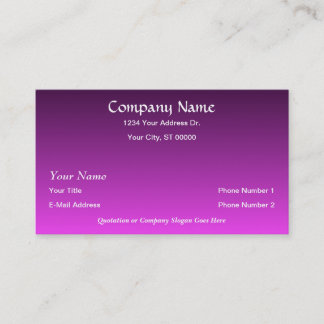 Designer Pink Purple Fade Business Cards