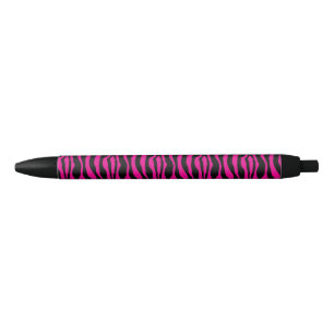 Designer Pink Zebra Print Pens
