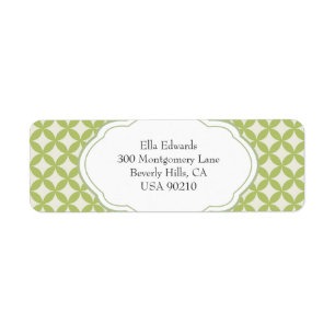 Designer Style Customizable Return Address Label