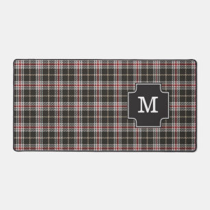 Designer Tartan Plaid Tan Blanc Rouge Noir Monogra