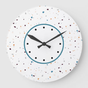 Designer Terrazzo Look Kitchen Wall Clocks