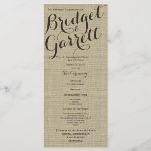 Designer Text Wedding Program