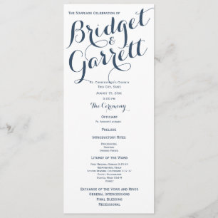 Designer Text Wedding program