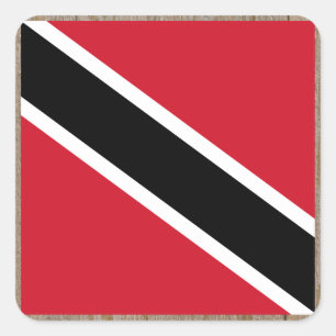Designer Trinidad and Tobago Flag Box Square Sticker