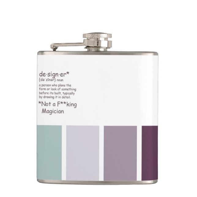 Designer Vinyl Wrapped Flask (Front)
