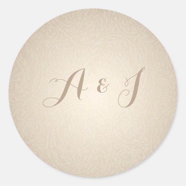 Designer Wedding Invitation Envelope Sticker (Front)